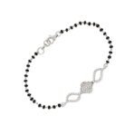 ANAYRA Fine Silver Jewellery Dazzling Clover Pure Silver Mangalsutra Bracelet for Women | Hand Mangalsutra Gift - Fast Shipping to USA & Canada - Image 2
