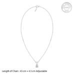 GIVA 925 Silver Anushka Sharma Silver Zircon Pendant with Link Chain| Necklace to Gift Women & Girls | With Certificate of Authenticity and 925 Stamp | 6 Months Warranty - Image 6
