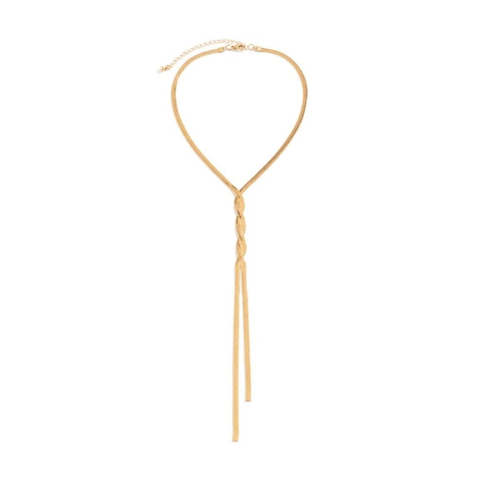 31T1eI6EDHL.jpg Shining Diva Fashion Latest Stylish Long Snake Chain Necklace for Women and Girls (16642np) - Fast Shipping to USA & Canada - Image 1