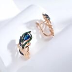 Shining Diva Fashion 18k Rose Gold Plated Latest Stylish Copper Zircon Earrings for Women and Girls (15917er) - Fast Shipping to USA & Canada - Image 7