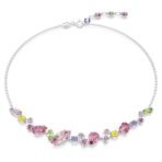 Swarovski Women Gema Necklace, Mixed Cuts, Multicolored, Rhodium Plated - Fast Shipping to USA & Canada - Image 2