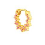 GIVA 925 Silver Golden Zig-Zag Red Nose Ring| Gifts for Women and Girls | With Certificate of Authenticity and 925 Stamp | 6 Month Warranty* - Image 5