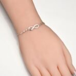 Shining Diva Fashion Endless Love Crystal Infinity Bracelet for Women CZ Diamonds Latest Stylish Adjustable Charm Tennis Bracelet for Girls - Fast Shipping to USA & Canada - Image 4