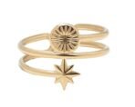 SALTY Crescent Gold Finger Ring for Women - Fast Shipping to USA & Canada - Image 2