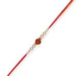 ACCESSHER Traditional Rudraksh Rakhi Pack of 6 with Pooja Thali & Card - Fast Shipping to USA & Canada - Image 4