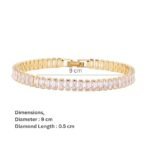 SALTY Anti Tarnish Glimmer Diamond Tennis Bracelet for Women | Fancy Jewellery Gifts | Hand Band | Latest Fashion Accessories for Girls | Minimal Jewelry Design | Gift for Mother's Day - Fast Shipping to USA & Canada - Image 6