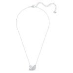 Swarovski Women Dancing Swan Necklace, White, Rhodium Plated - Fast Shipping to USA & Canada - Image 3