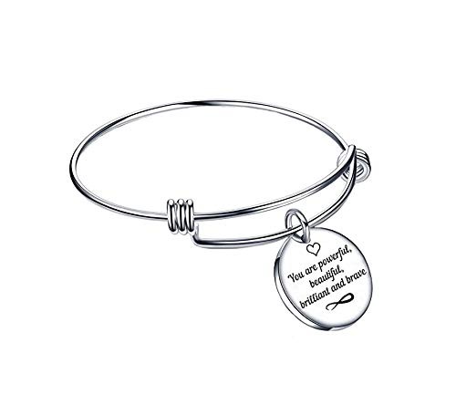 Yellow Chimes Powerful, Brave, Sister, Friends, Love Inspirational Message Steel Charm Bracelet for Girls and Women - Fast Shipping to USA & Canada