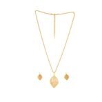 Estele 24 Kt Gold Plated Shell Chain Necklace Set for Women - Fast Shipping to USA & Canada - Image 2