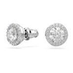 SWAROVSKI Women Constella Stud Earrings, Round Cut, Pav?, White, Rhodium Plated - Fast Shipping to USA & Canada - Image 3