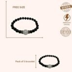 ACCESSHER Unisex Black Beaded Bracelet, Adjustable Handcrafted Stretchable Wrist Band, Stylish Minimal Hand Jewellery, Fashion Accessory for Girls and Boys - Fast Shipping to USA & Canada - Image 5