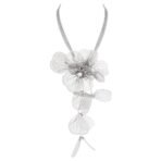 JN62 Gold Necklace for Women and Girls ? Stylish & Aesthetic Long Chain Floral flower Jewelry ? Gift for Friends ? Traditional and Western Zircon American Diamond Stones Choker Accessories - Fast Shipping to USA & Canada - Image 2