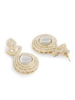 ZAVERI PEARLS Gold Tone Dazzling Stones Austrian Diamonds Layered Necklace Earring & Ring Set For Women-ZPFK18079 - Fast Shipping to USA & Canada - Image 6