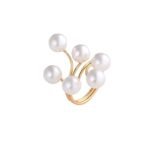 Shining Diva Fashion Adjustable Elegant Pearl Gold Plated Ring for Women and Girls (Golden) (8267r) - Fast Shipping to USA & Canada - Image 2