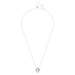 Swarovski Women Mesmera Pendant, Octagon Cut, Large, White, Rhodium Plated - Fast Shipping to USA & Canada