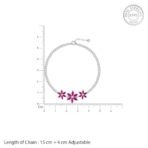 GIVA 925 Silver Pink Floral Tennis Bracelet | Christmas & New Year Gift For Women & Girls | 6 Month Warranty and Lifetime Plating Service - Image 4