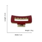 AccessHer Large Rectangular Double-Colour Claw Hair Clips (Pack of 3)" - Fast Shipping to USA & Canada - Image 6