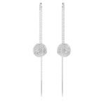 Swarovski Women's Sublima Drop Earrings, White, Rhodium Plated - Fast Shipping to USA & Canada - Image 3
