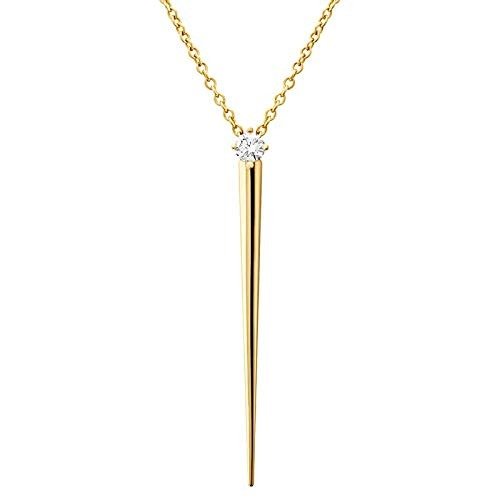 MINUTIAE Dagger Pendant Necklace Austrian Cubic Zirconia Extendable Chain for Women & Girls - Fast Shipping to USA & Canada