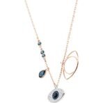 Swarovski Women's Crystal Duo Evil Eye Rose Gold-Plated Necklace - Fast Shipping to USA & Canada - Image 3