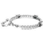 Swarovski Matrix Tennis bracelet, Mixed cuts, Green, Rhodium plated - Fast Shipping to USA & Canada - Image 5