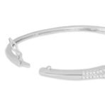 ACCESSHER Silver Plated AD Studded Cuff Bracelet - Fast Shipping to USA & Canada - Image 6