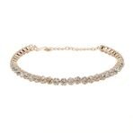 Shining Jewel - By Shivansh Rose Gold Plated Western CZ, Crystals & AD Choker Necklace with Earrings for Women (SJN_52) - Fast Shipping to USA & Canada - Image 3