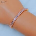 SALTY Anti Tarnish Glimmer Diamond Tennis Bracelet for Women | Fancy Jewellery Gifts | Hand Band | Latest Fashion Accessories for Girls | Minimal Jewelry Design | Gift for Mother's Day - Fast Shipping to USA & Canada - Image 4