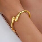 Shining Diva Fashion Latest Stylish Gold Plated Bangle Bracelet for Women and Girls (16461b) - Fast Shipping to USA & Canada - Image 3