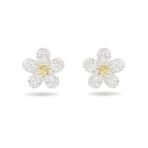 Swarovski Women's Tough Flower Stud Earrings, Yellow, Mixed Metal Finish - Fast Shipping to USA & Canada - Image 2