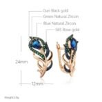 Shining Diva Fashion 18k Rose Gold Plated Latest Stylish Copper Zircon Earrings for Women and Girls (15917er) - Fast Shipping to USA & Canada - Image 6