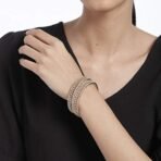 ACCESSHER Set of 2 Gold Plated White AD Handcrafted Bangles - Fast Shipping to USA & Canada - Image 5