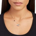 Swarovski Women's Crystal Duo Evil Eye Rose Gold-Plated Necklace - Fast Shipping to USA & Canada - Image 4