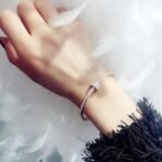 Shining Diva Fashion 18K Gold Plated Stainless Steel Openable Crystal Bracelet | Cuff Bangle | Friendship Couple Wedding Gifts for Mother Sister Wife Girlfriend | Anti Tarnish Jewellery - Fast Shipping to USA & Canada - Image 4