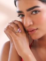 Yellow Chimes Rings For Women & Girls | Crystals From Swarovski And White Stone Cocktail Designed Ring | Silver Tone Ring For Women | Birthday And Anniversary Gift - Fast Shipping to USA & Canada - Image 6