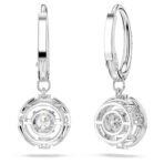 SWAROVSKI Sparkling Dance Drop Earrings, Round Cut, White, Rhodium Plated For Women - Fast Shipping to USA & Canada - Image 5