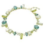 Swarovski Women Gema Necklace, Mixed Cuts, Green, Gold-Tone Plated - Fast Shipping to USA & Canada - Image 3