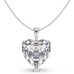 HighSpark 925 Silver Solitaire Heart Pendant with Chain For Women | 92.5 Sterling Silver & Diamond like Brilliance Sparkling Zirconia for that Stunning Shine | Lovely Gift - Silver 9mm - Fast Shipping to USA & Canada - Image 2
