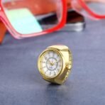 Fashion Frill Ring Watch for Women Stainless Steel Gold Plated Stylish Strachable Gold Ring for Women Girls Love Gifts - Fast Shipping to USA & Canada - Image 5