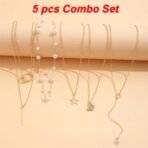 Shining Diva Fashion 5 Pcs Combo Latest Stylish Butterfly Pearl Necklace Jewellery Set for Women Western Pendant Necklace Gifts for Girls (15842np) - Fast Shipping to USA & Canada - Image 3