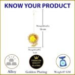 Zeneme Gold-Plated Gota Patti Flower Maang Tikka Pack Of 5 Girls and Women Floral Jewellery - Fast Shipping to USA & Canada - Image 7