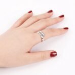 Fashion Frill Stylish Hug Silver Ring For Girls AD Silver Plated Adjustable Silver Finger Ring For Women Girls Gift for Sister Love Gifts Jewellery Combo Rings of 3 - Fast Shipping to USA & Canada - Image 6