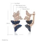 Shining Diva Fashion 18k Rose Gold Plated Latest Stylish Copper Zircon Butterfly Earrings for Women and Girls (15916er) - Fast Shipping to USA & Canada - Image 7