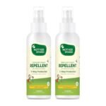 Mother Sparsh Natural Insect Repellent for Babies, Herbal Armor, 100% Protection from Mosquitoes, Fleas and Ants, 100 ml, (Pack of 2) - Fast Shipping to USA & Canada