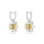 Swarovski Women Idyllia Drop Earrings, Flower, Yellow, Rhodium Plated - Fast Shipping to USA & Canada - Image 4