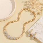 Shining Diva Fashion Latest Stylish Design Fancy Earrings Necklace Jewellery Set for Women (16045s) - Fast Shipping to USA & Canada - Image 7