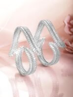 Rubans Set of 2 Rhodium-Plated AD & Cubic Zirconia Studded Premium Bangles - Fast Shipping to USA & Canada - Image 4