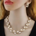 Shining Diva Latest Stylish Design Fancy Pearl Necklace Jewellery Set for Women (15225s) - Fast Shipping to USA & Canada - Image 5