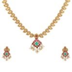 NAITRI | Handcrafted Traditional Necklace Set with Earrings - Fast Shipping to USA & Canada - Image 2