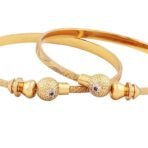 Shining Diva Fashion Set Of 2 Latest Traditional Design 18k Gold Plated Adjustable Bracelet Bangles for Women (Golden)(15234b) - Fast Shipping to USA & Canada - Image 5